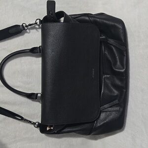 Black Leather Women's Backpack